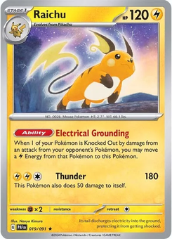 Raichu #19 from Paldean Fates