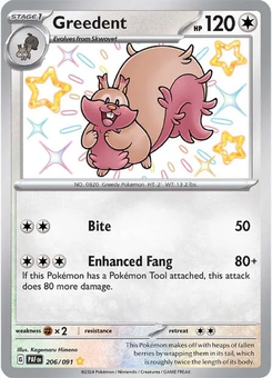 Greedent #206 from Paldean Fates