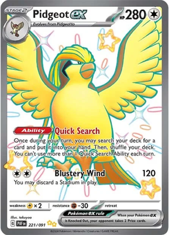Pidgeot ex #221 from Paldean Fates