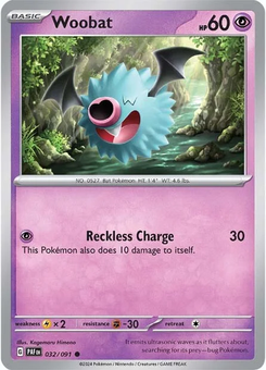 Woobat #32 from Paldean Fates