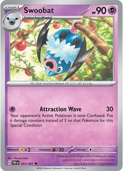 Swoobat #33 from Paldean Fates