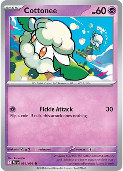 Cottonee #34 from Paldean Fates