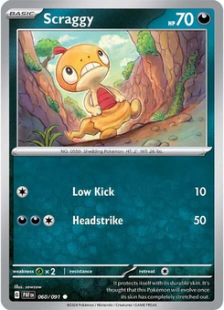 Scraggy #60 from Paldean Fates