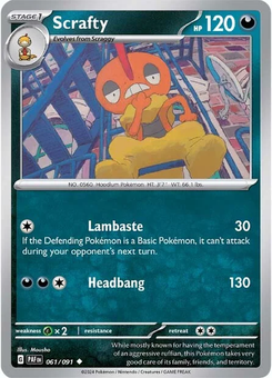 Scrafty #61 from Paldean Fates