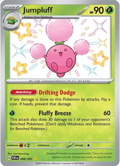 Jumpluff #98 from Paldean Fates