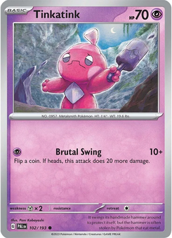 Tinkatink #102 from Paldea Evolved