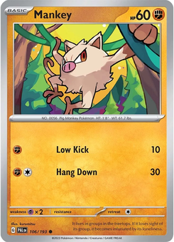 Mankey #106 from Paldea Evolved