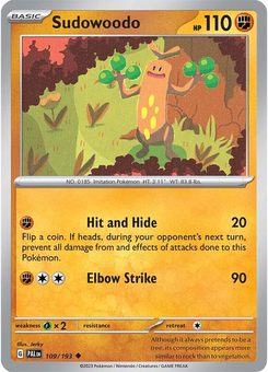 Sudowoodo #109 from Paldea Evolved