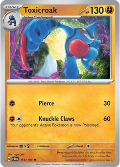 Toxicroak #115 from Paldea Evolved