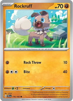 Rockruff #116 from Paldea Evolved