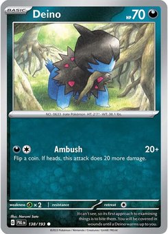 Deino #138 from Paldea Evolved