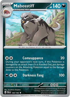 Mabosstiff #143 from Paldea Evolved