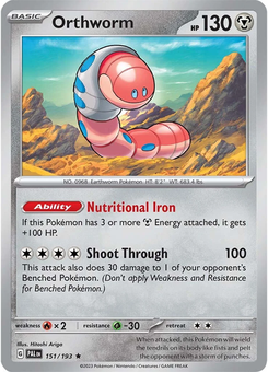 Orthworm #151 from Paldea Evolved