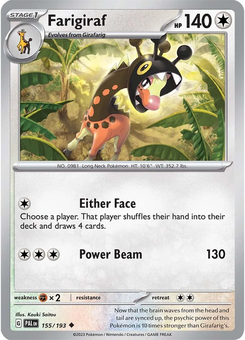 Farigiraf #155 from Paldea Evolved