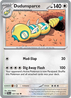 Dudunsparce #157 from Paldea Evolved
