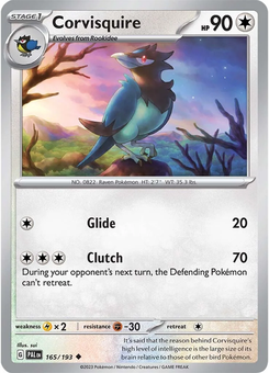 Corvisquire #165 from Paldea Evolved