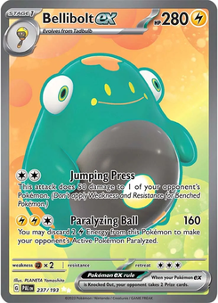 Belibolt ex #237 from Paldea Evolved