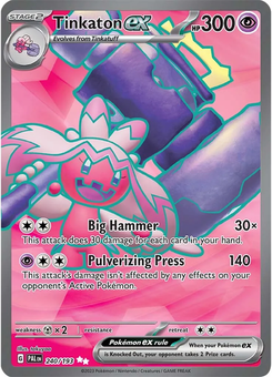 Tinkaton ex #240 from Paldea Evolved