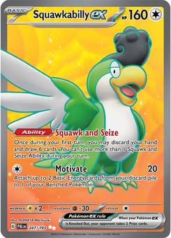 Squawkabilly ex  #247 from Paldea Evolved