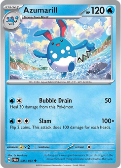 Azumarill #45 from Paldea Evolved