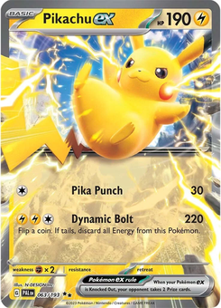Pikachu ex #63 from Paldea Evolved