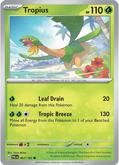 Tropius #7 from Paldea Evolved