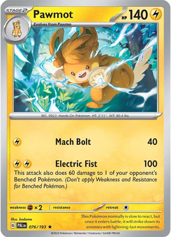 Pawmot #76 from Paldea Evolved