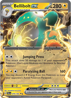 Belibolt ex #79 from Paldea Evolved