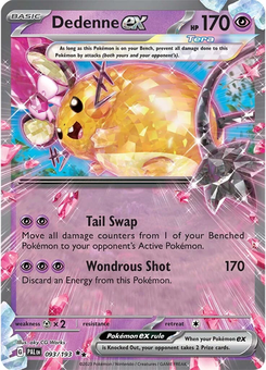Dedenne ex #93 from Paldea Evolved