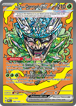 Teal Mask Ogerpon ex #145 from Prismatic Evolutions