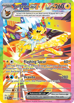 Jolteon ex #153 from Prismatic Evolutions
