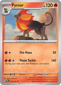 Pyroar #16 from Prismatic Evolutions