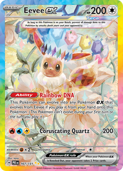 Eevee ex #167 from Prismatic Evolutions