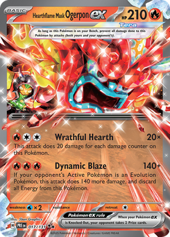 Hearthflame Mask Ogerpon ex #17 from Prismatic Evolutions