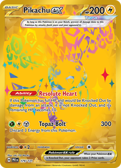Pikachu ex #179 from Prismatic Evolutions