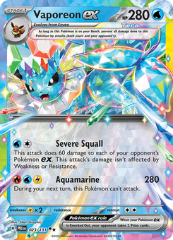 Vaporeon ex #23 from Prismatic Evolutions