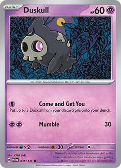 Duskull #35 from Prismatic Evolutions