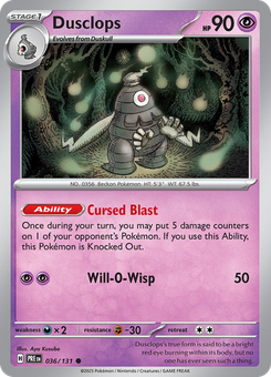 Dusclops #36 from Prismatic Evolutions