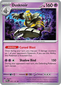 Dusknoir #37 from Prismatic Evolutions