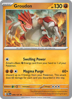 Groudon #49 from Prismatic Evolutions