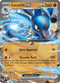 Lucario ex #51 from Prismatic Evolutions