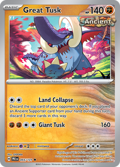 Great Tusk #55 from Prismatic Evolutions
