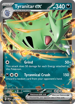 Tyranitar ex #64 from Prismatic Evolutions