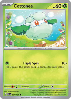 Cottonee #7 from Prismatic Evolutions