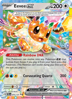 Eevee ex #75 from Prismatic Evolutions