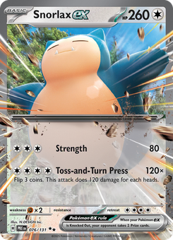 Snorlax ex #76 from Prismatic Evolutions