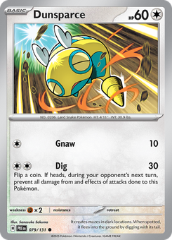 Dunsparce #79 from Prismatic Evolutions
