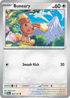 Buneary #83 from Prismatic Evolutions