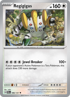 Regigigas #86 from Prismatic Evolutions