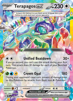 Terapagos ex #92 from Prismatic Evolutions